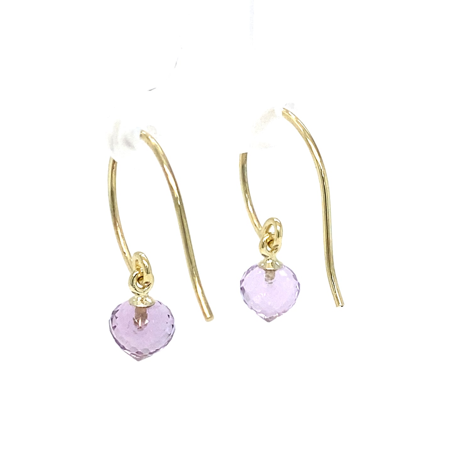 Amethyst Lantern Earrings - 14 karaat geel goud
