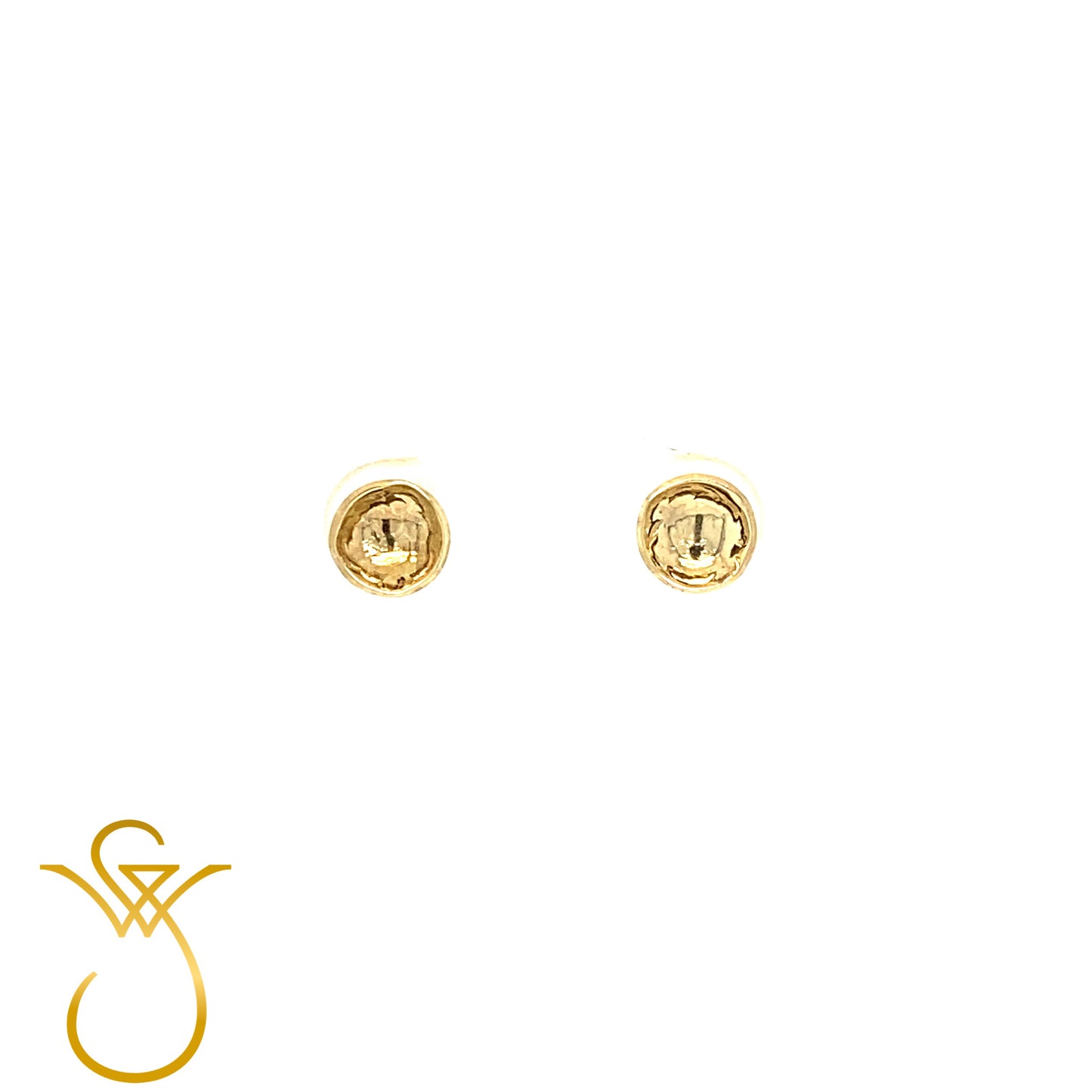 gold small cup earrings by Sanders Weyden