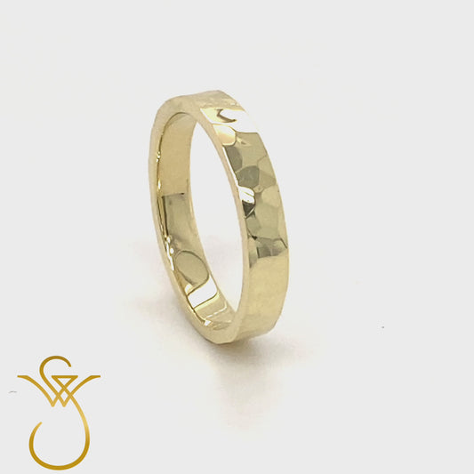 Hammered Gold ring by Sanders Weyden