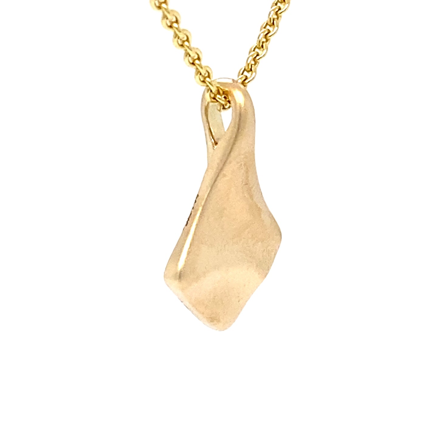 Silk Collier - 14 karaat goud, gesatineerd