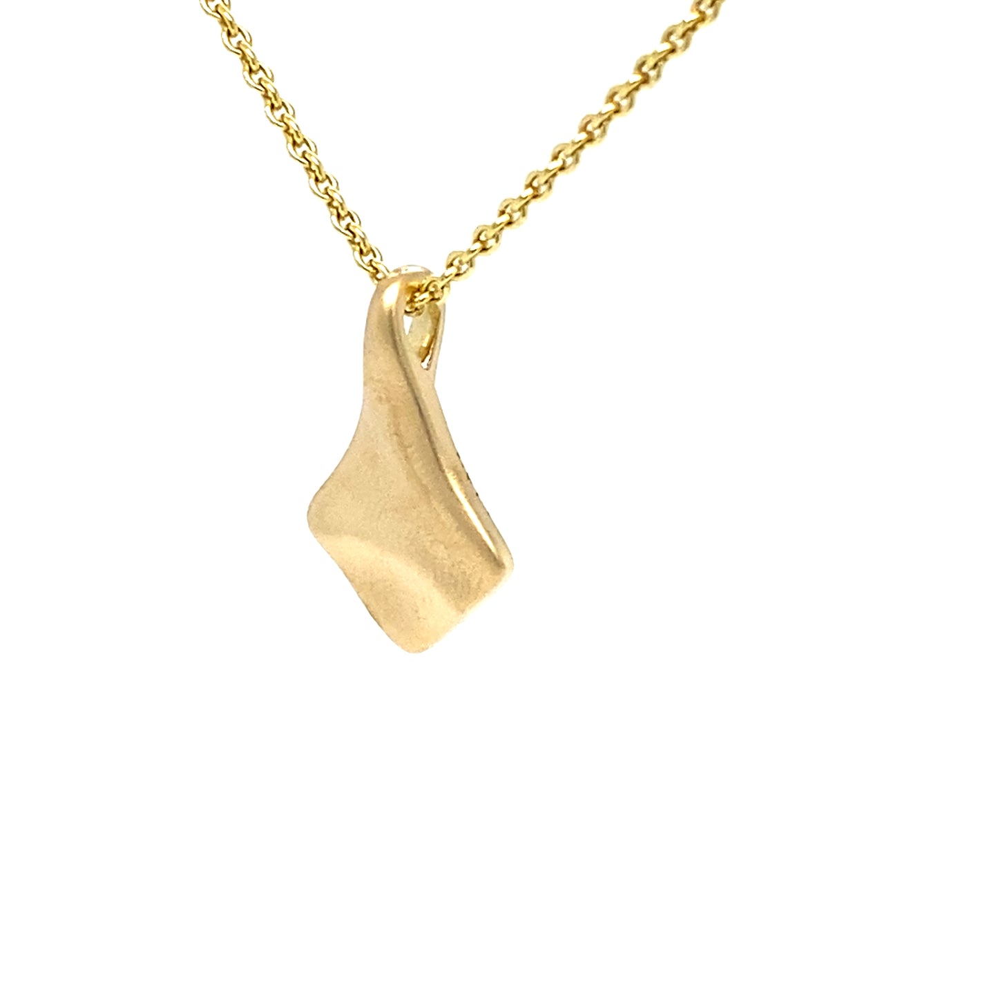 Silk Collier - 14 karaat goud, gesatineerd