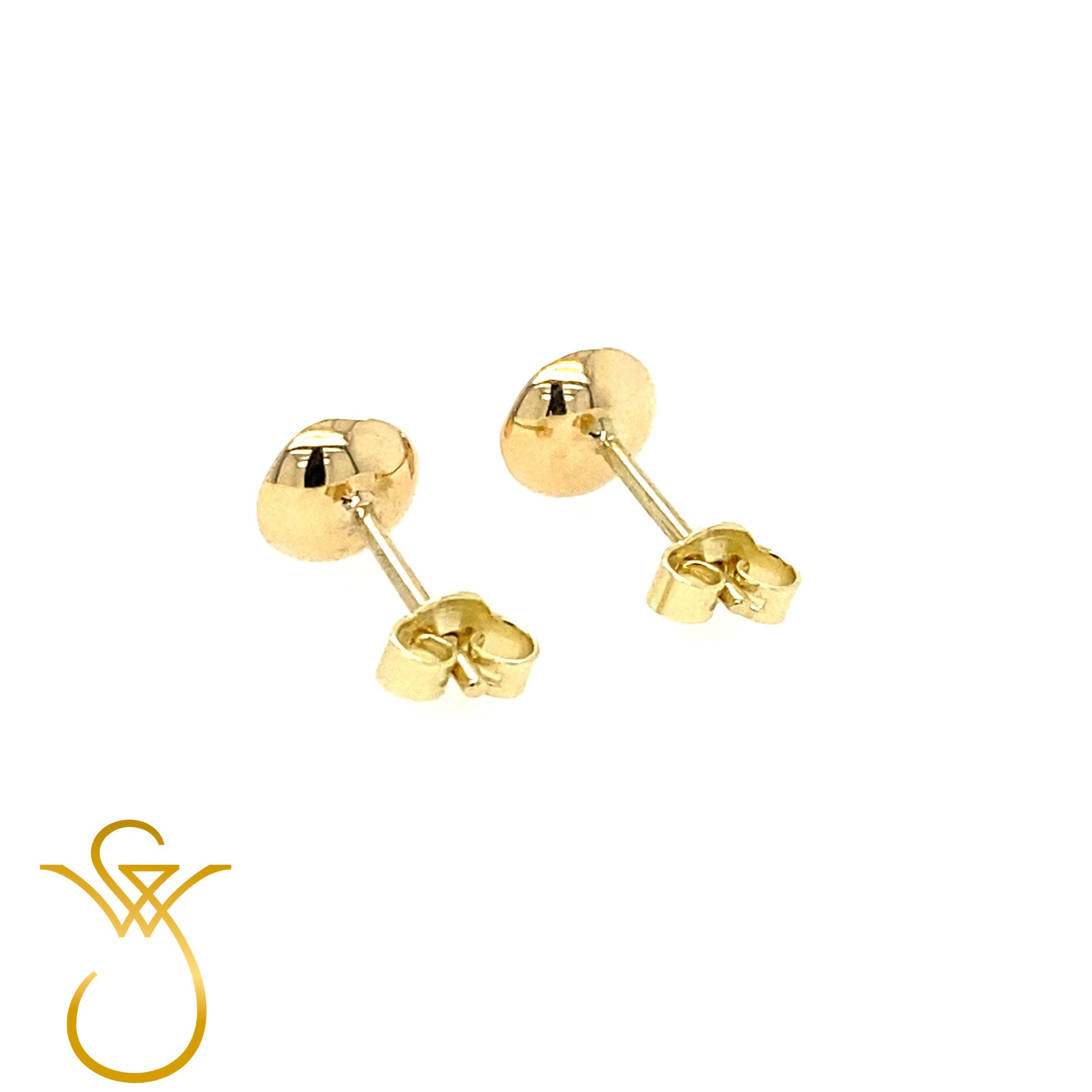 gold small cup earrings by Sanders Weyden
